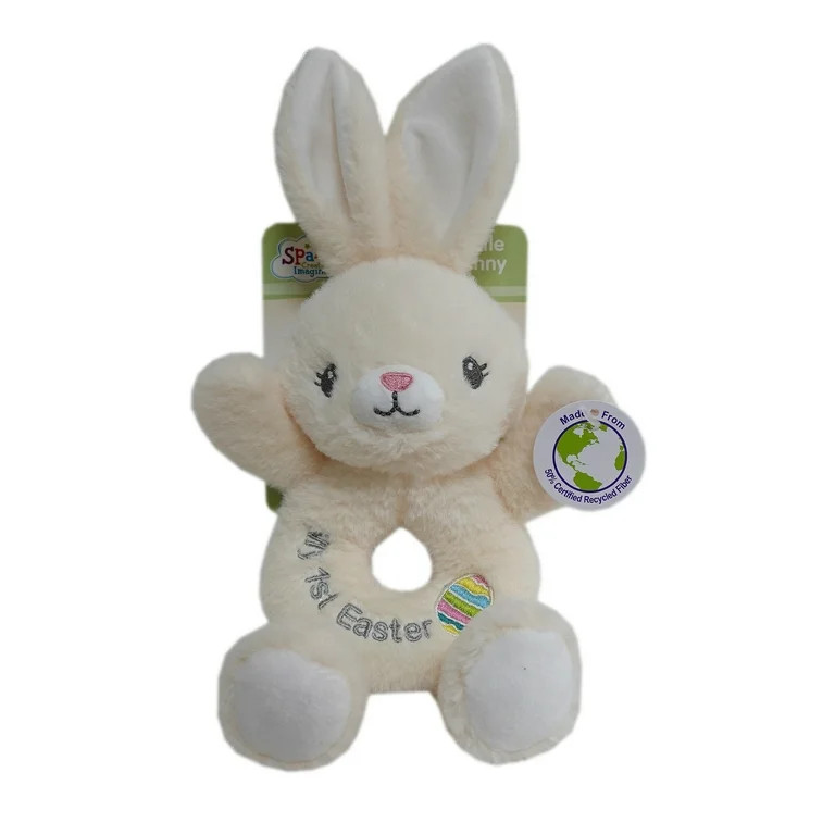 Spark Create Imagine 9.5" Bunny Rattle Plush , Cream for all ages,unisex - Walmart.com | Walmart (US)