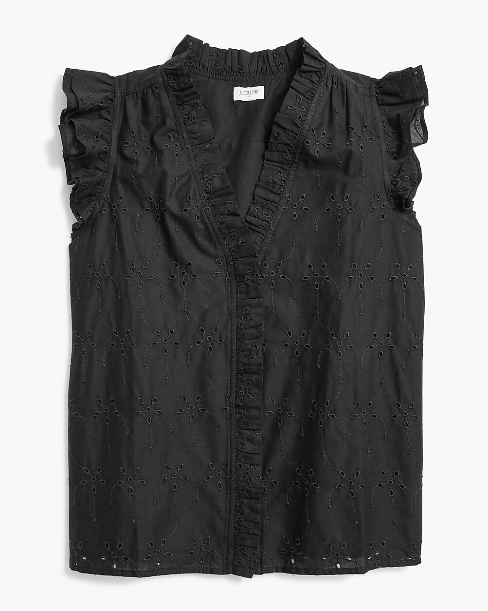 Sleeveless ruffle eyelet top | J.Crew Factory
