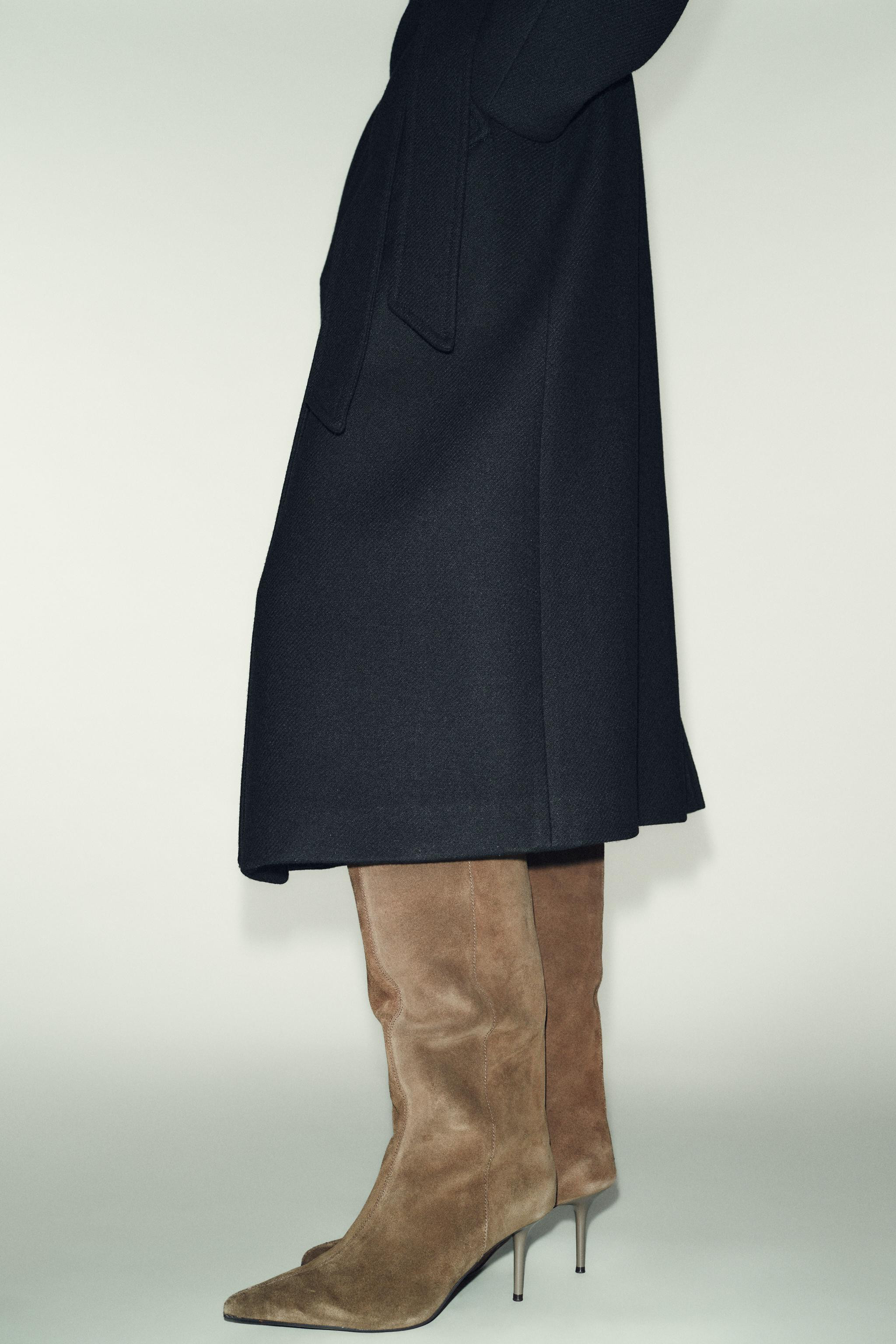 SPLIT SUEDE STILETTO HEEL BOOTS | Zara UK