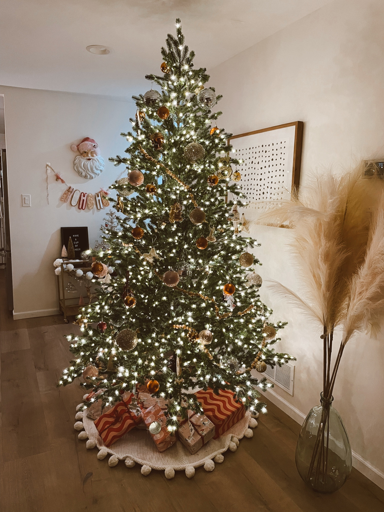 The moment I saw this tree online I knew we had to have it! It's 7.5ft and 59" wide! The micro dots make it feel so whimsical 🎄✨ now it's time to decorate!



Seasonal, pre-lit, pink Christmas, boho home decor, pampas, farmhouse, realistic tree, affordable, on a budget, living decor, kitchen essentials, gifts for her, stockings, holiday decor, beauty essentials, Sephora sale, Black Friday, girly Christmas, leggings, sneakers, sweater dress, family photos, faux leather, boots, winter fashion, works wear, rattan, bar cart, tree skirt, Pom Pom, target decor, gift guides

#LTKHome #LTKSeasonal #LTKHoliday