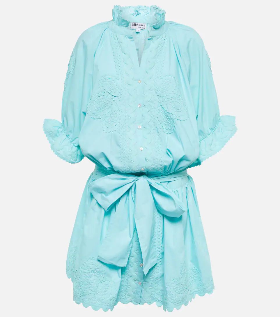 Embroidered cotton poplin minidress | Mytheresa (US/CA)