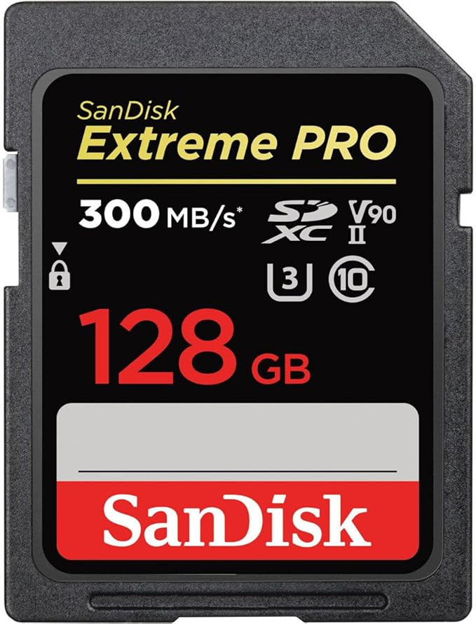 SanDisk 128GB Extreme PRO SDXC UHS-II Memory Card - C10, U3, V90, 8K, 4K, Full HD Video, SD Card ... | Amazon (US)