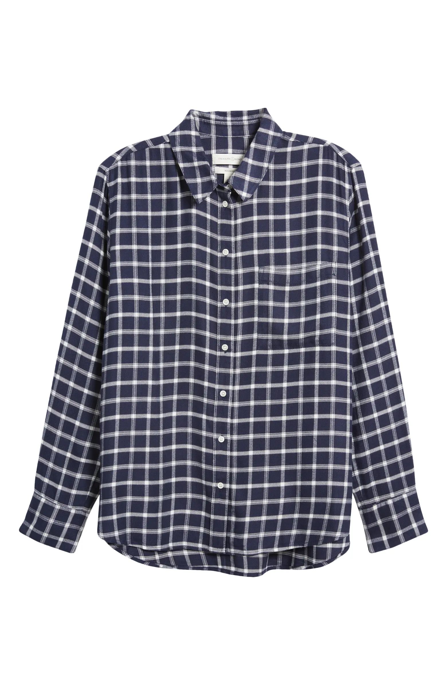 Plaid Boyfriend Shirt | Nordstrom