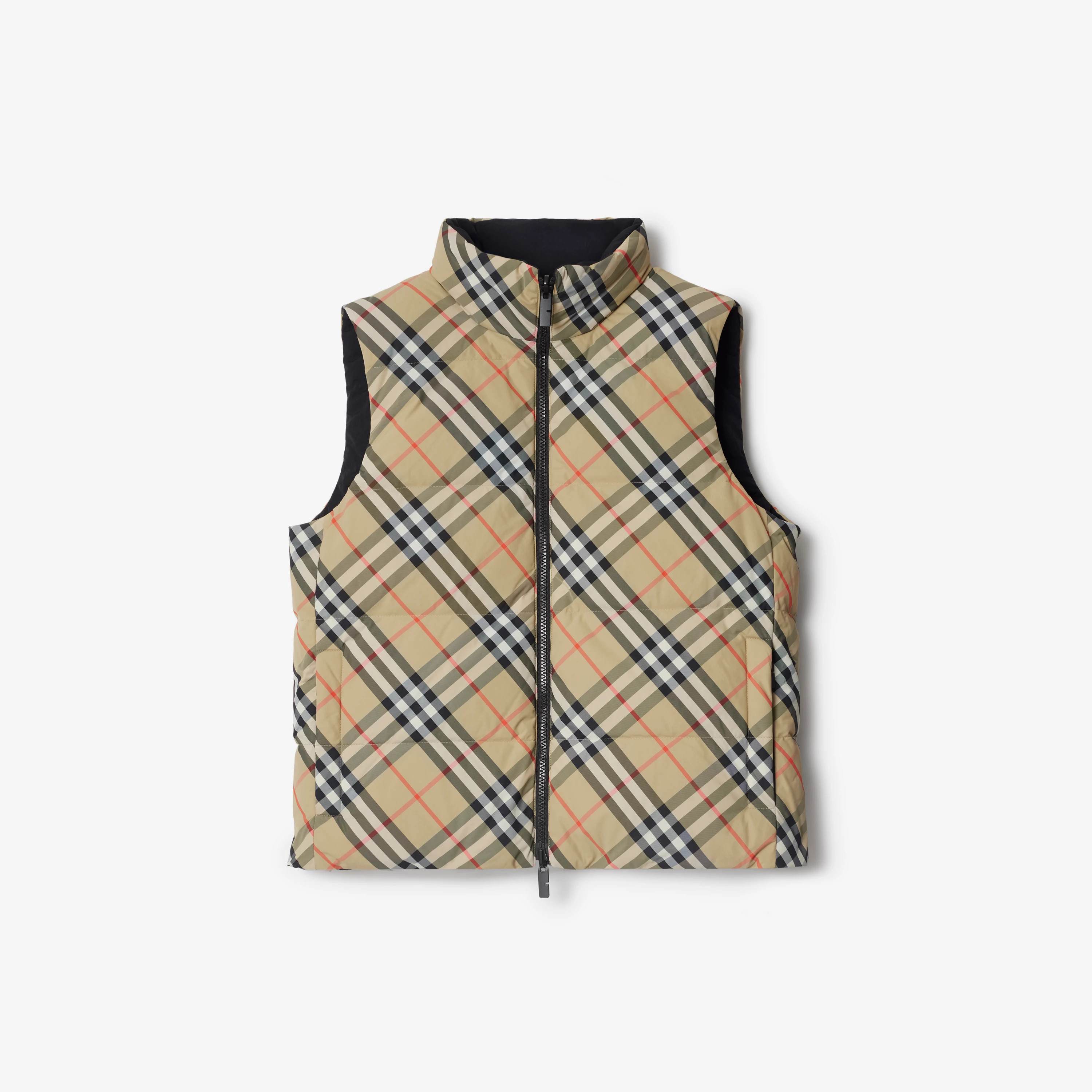 Reversible Check Nylon Harter Puffer Gilet | Burberry (US)
