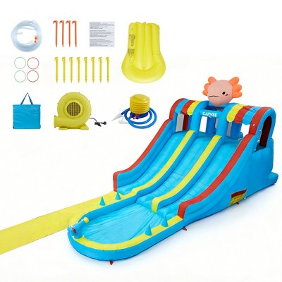 Inflatable Water Slide Park & Bounce House,Dual Slides,Long Slip Mat, Splash Pool,Powerful Blower,Outdoor Backyard Pool for Kids, Toddlers,Children | Target