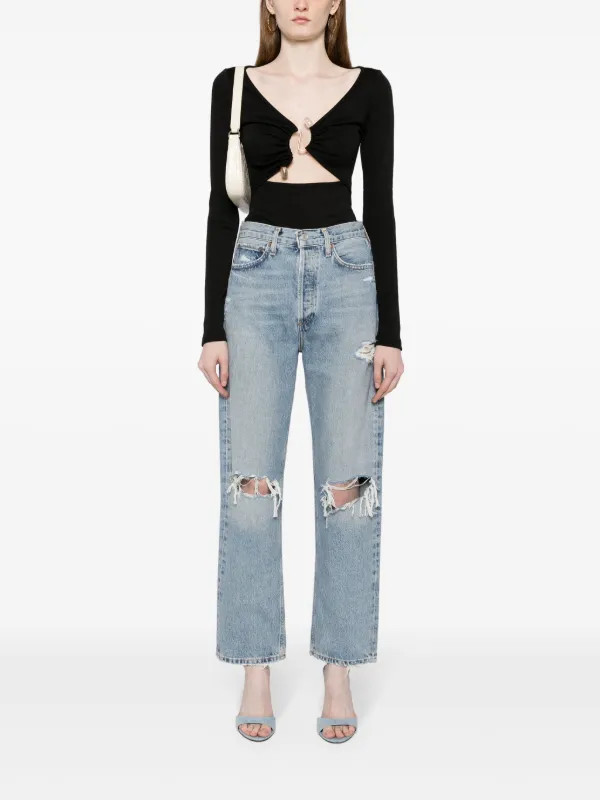 AGOLDE '90s Pinch Waist straight-leg Jeans | Blue | FARFETCH UK | Farfetch Global