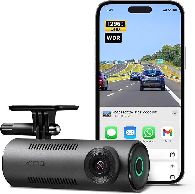 70mai Dash Cam M310, Dash Camera for Cars 1296P QHD, Smart Dash Cam Front Built in WiFi, 130° Wi... | Amazon (US)