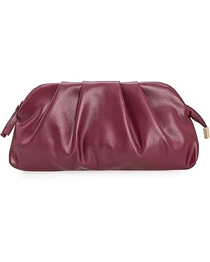 CHARMING TAILOR Chic Soft Vegan Leather Clutch Bag Dressy Pleated PU Evening Purse for Women | Amazon (US)
