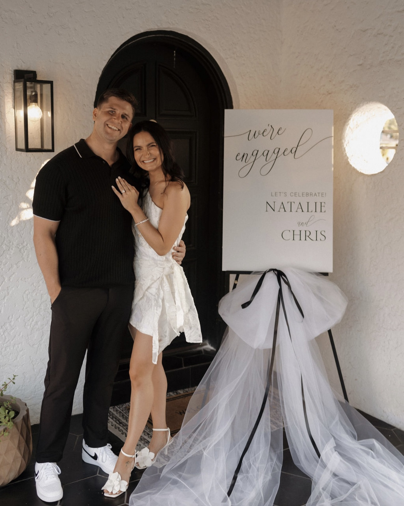 Black and white classy engagement party details 👰🏻‍♀️🖤

#LTKWedding #LTKParties #LTKSeasonal