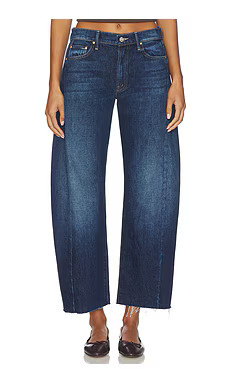 MOTHER The Mid Rise Full-Pipe Flood Fray Jeans in Unplugged from Revolve.com | Revolve Clothing (Global)