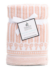 2pk Pernilla Zero Twist Striped Bow Hand Towels | Bed & Bath | Marshalls | Marshalls