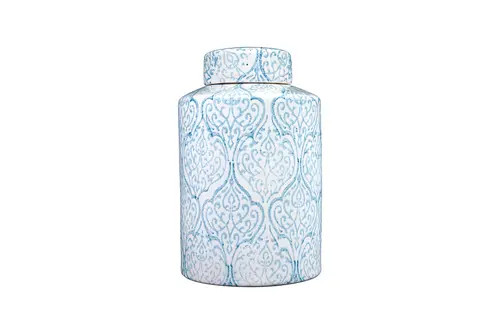 Storied Home Decorative Tall Ceramic Ginger Jar with Lid, Blue and White at Nordstrom | Nordstrom