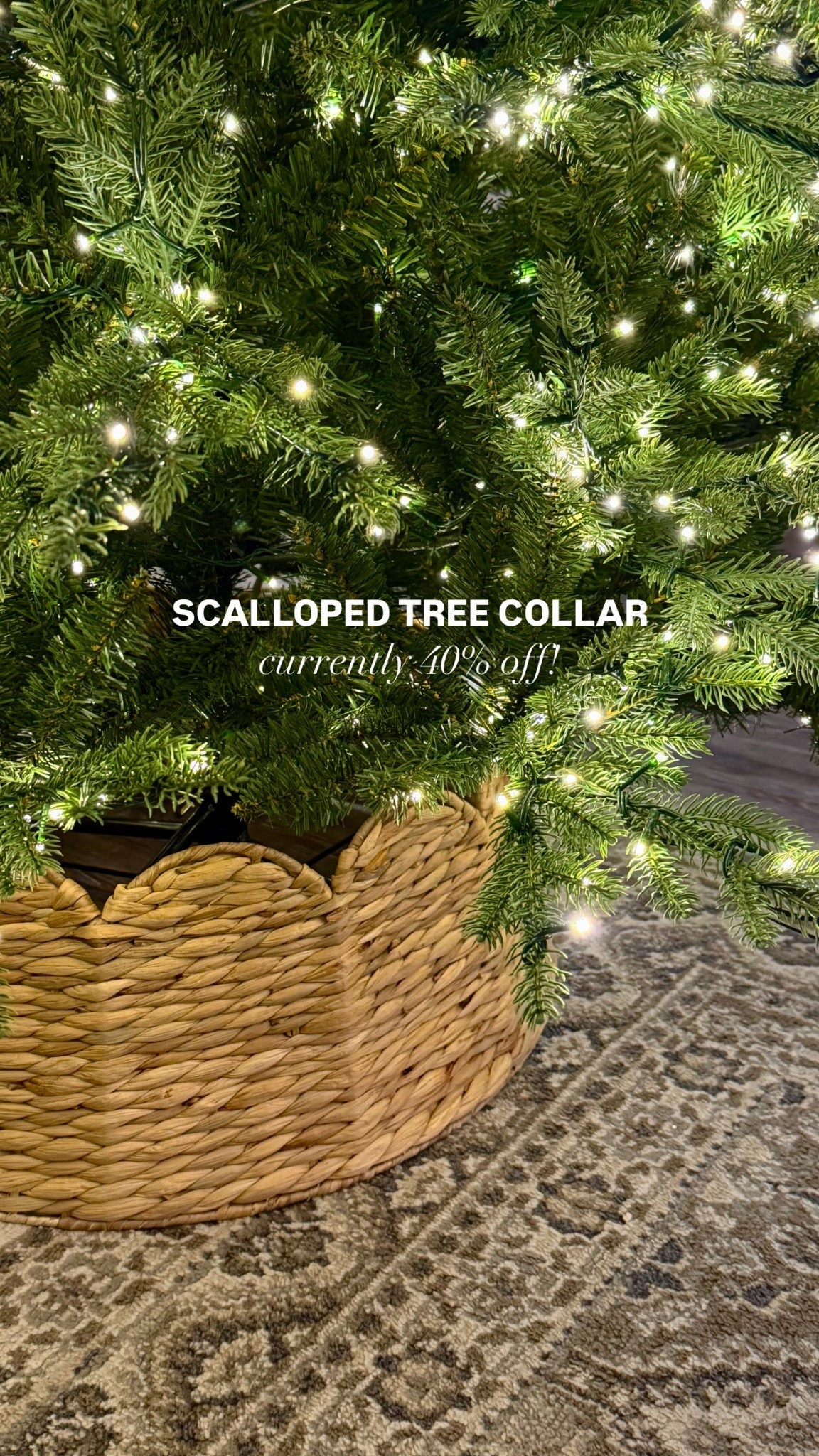 This scalloped tree collar is so beautiful & currently 40% !! 🎄✨

#LTKSaleAlert #LTKHoliday #LTKHome