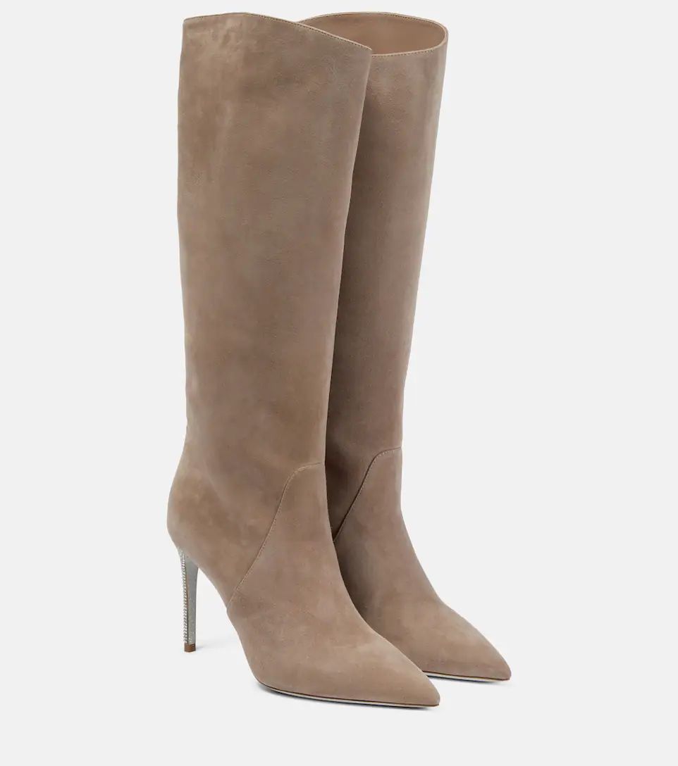 Embellished suede knee-high boots | Mytheresa (US/CA)