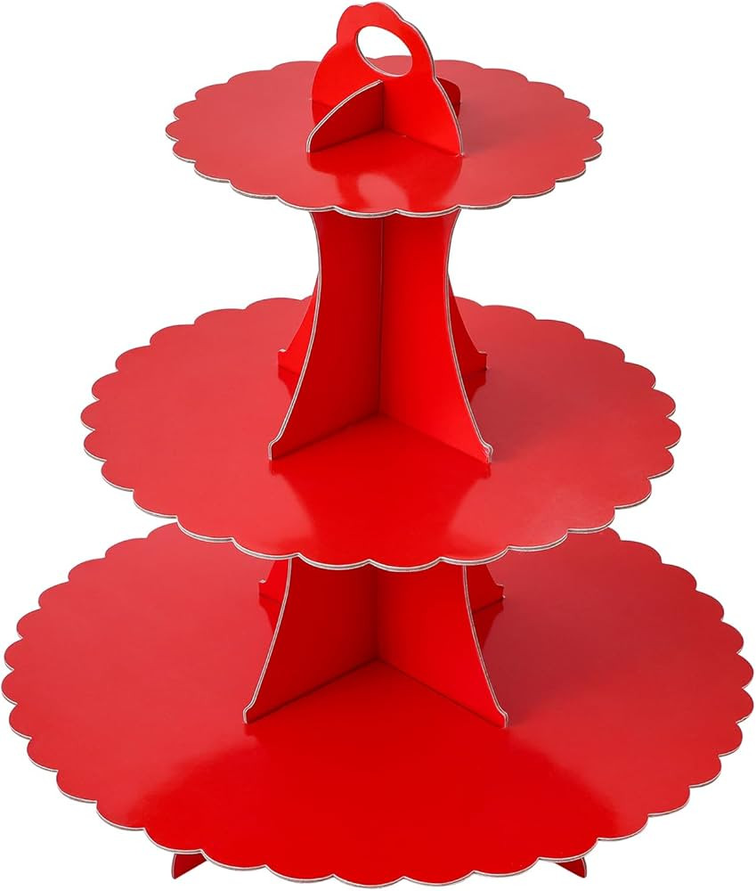 Soleebee 3-Tier Cupcake Stand, Cardboard Cupcake Tower, Dessert Cup Cake Stand Tower for Birthday... | Amazon (US)