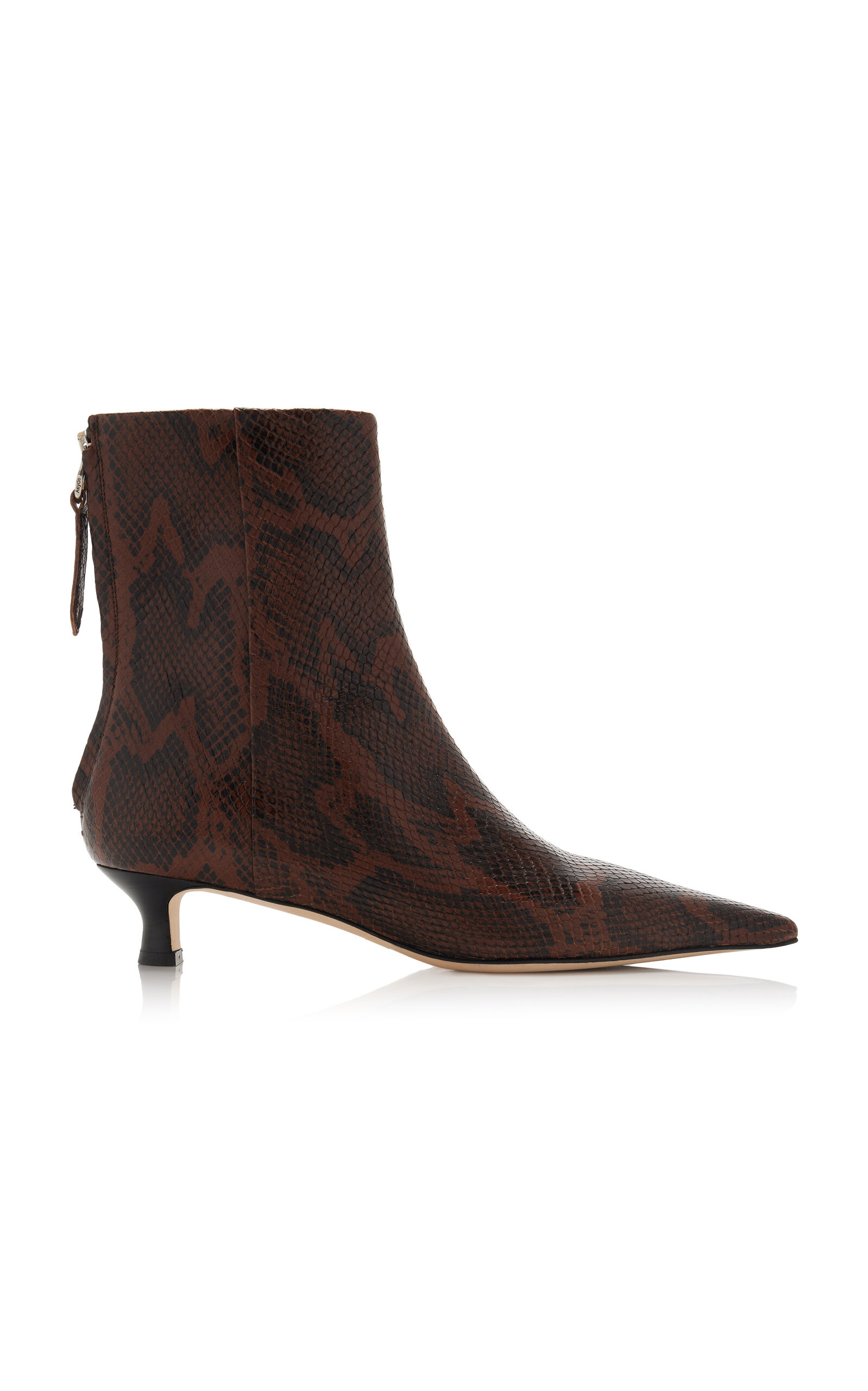 Zoe Snake-Effect Leather Ankle Boots | Moda Operandi (Global)