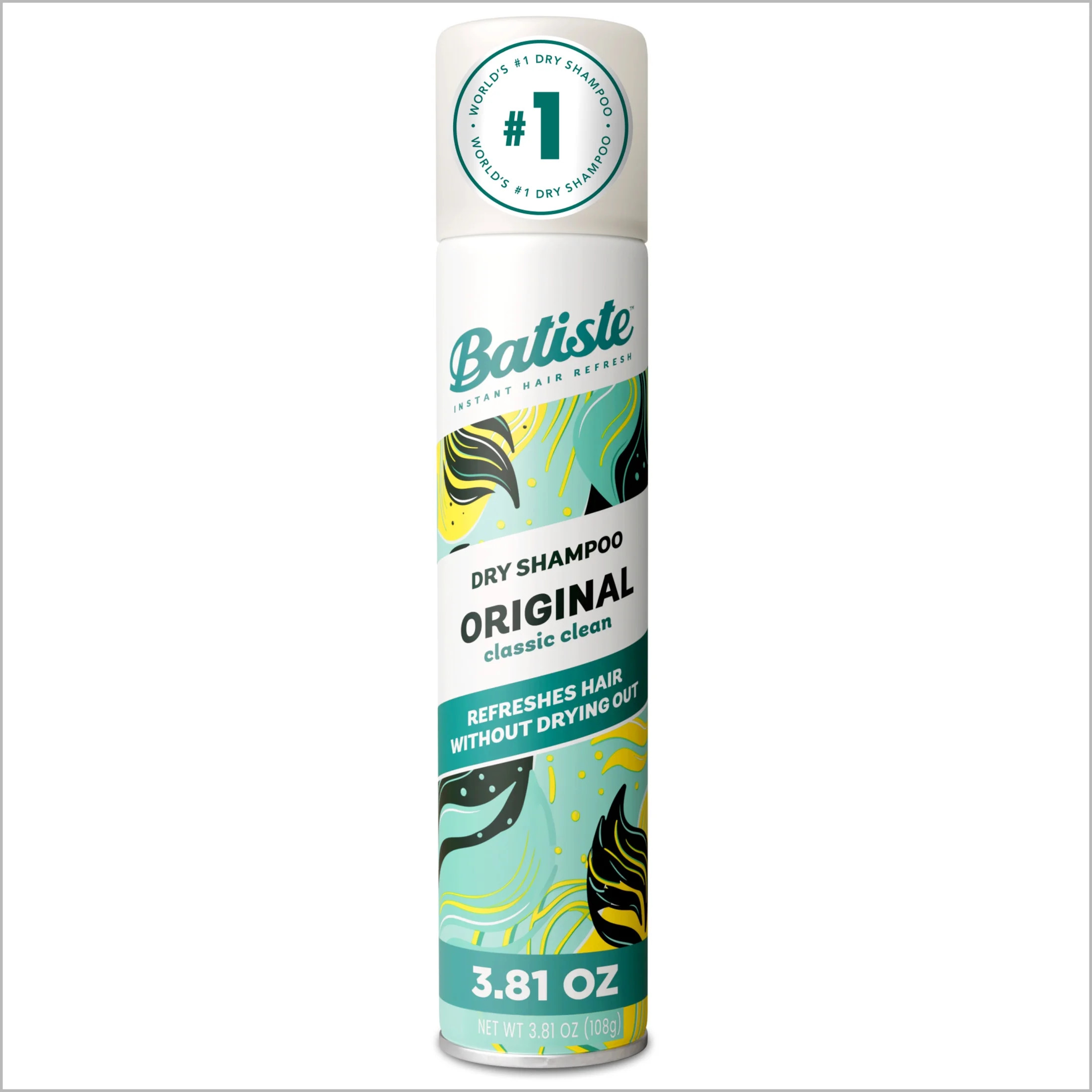Batiste Original Dry Shampoo, Absorbs Oil & Grease, Classic Clean Scent, 3.81 oz | Walmart (US)