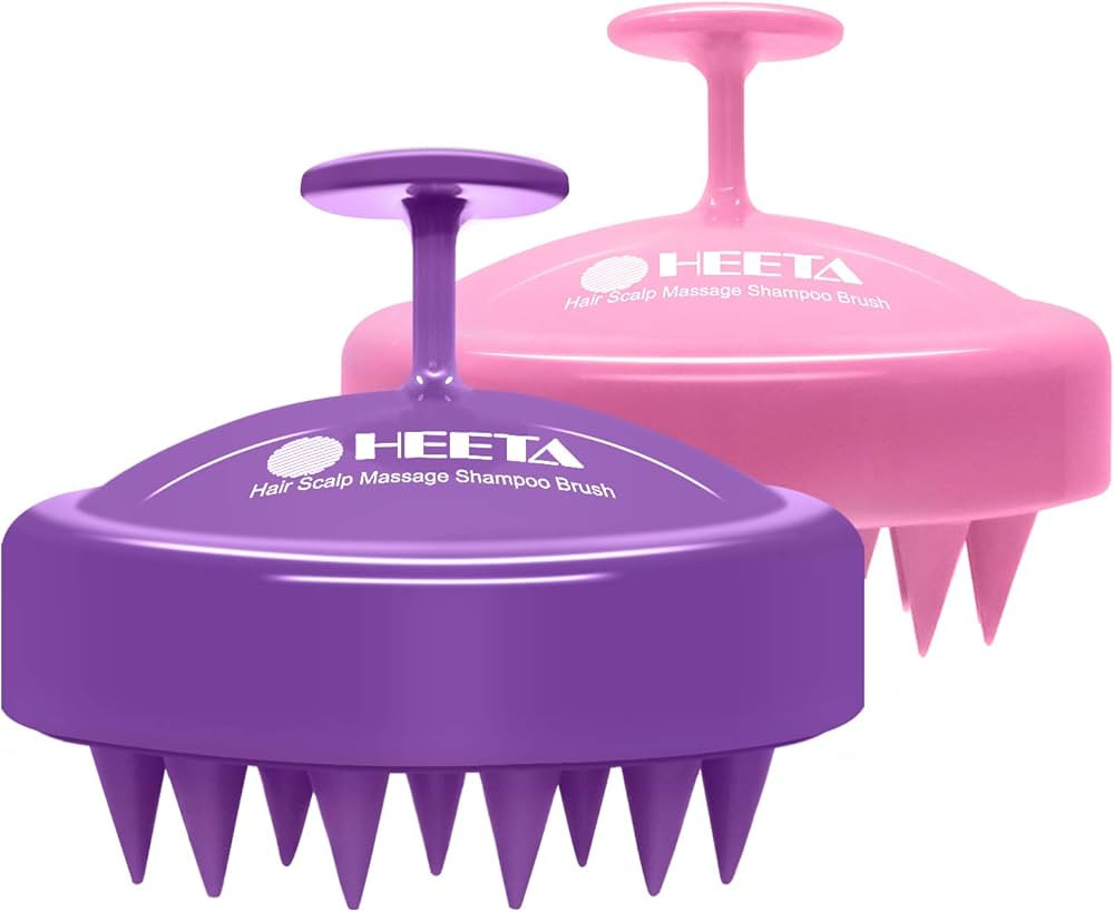 HEETA 2 Pack Hair Scalp Massager Shampoo Brush for Hair Growth, Hair Scalp Scrubber with Soft Silico | Amazon (US)