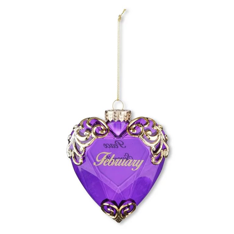 Purple February Birthstone Christmas Ornament, 4.8", by Holiday Time | Walmart (US)
