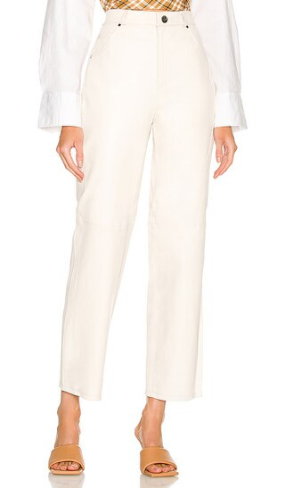 Jiselle Leather Pant in Ivory | Revolve Clothing (Global)