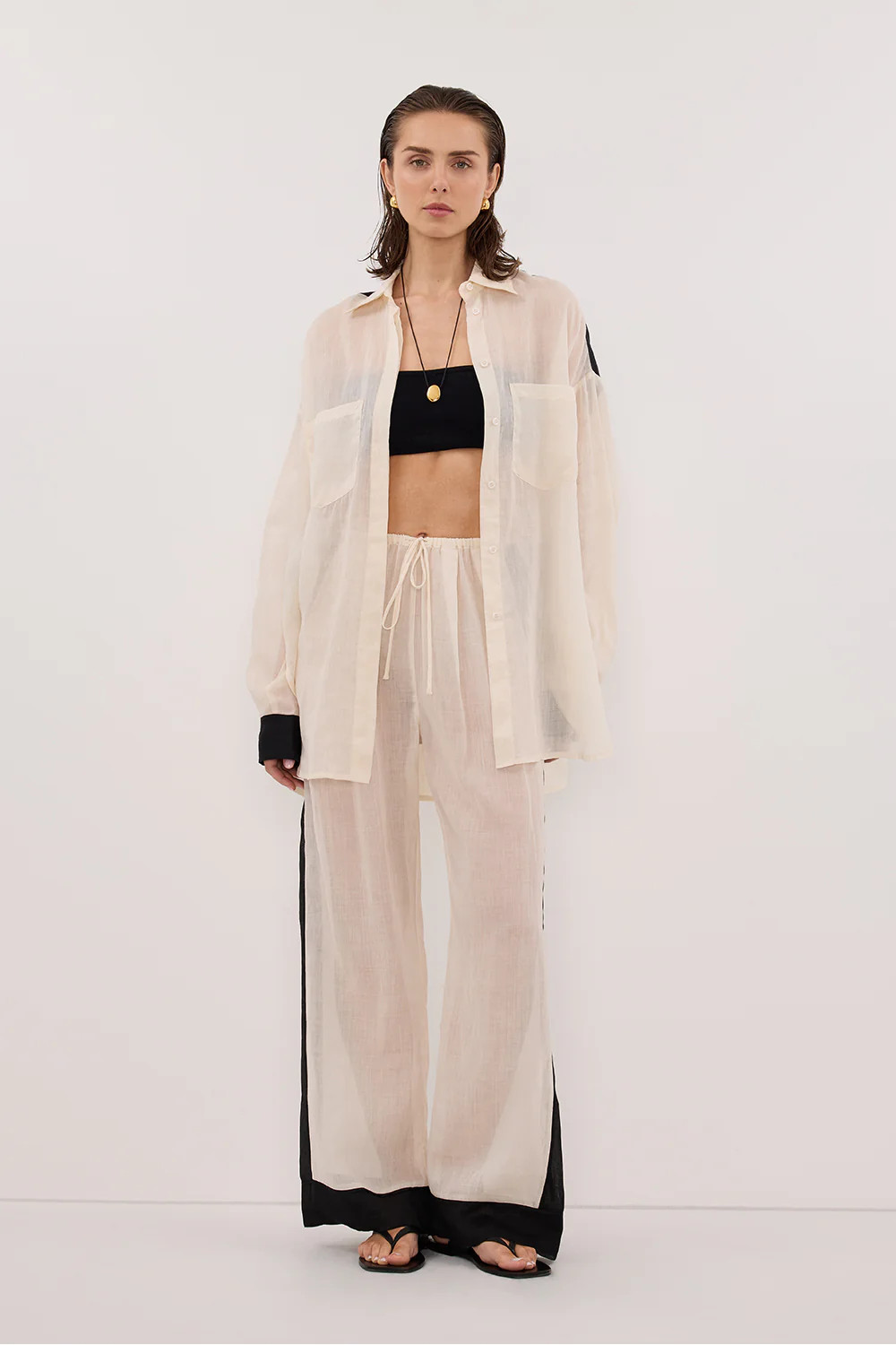 VIVIANNA SANDSTONE RAMIE SHIRT | DISSH