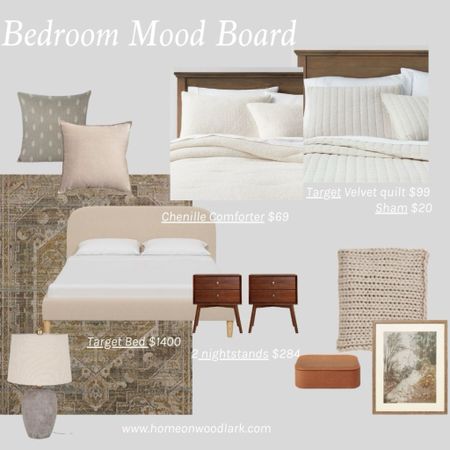 Create a neutral and relaxing master bedroom on a budget using this mood board.  

Upholstered bed frame.  Target home decor.  Target bedding.  Neutral quilt.  Magnolia Loloi area rug.  Studio McGee art.  Chunky knit throw.  Night stands.  Cement table lamp.  Amazon pillows.  Neutral bedroom.  

#LTKfamily #LTKhome #LTKstyletip