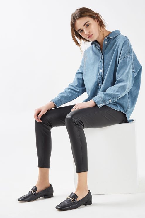 MOTO Oversized Denim Shirt | Topshop US
