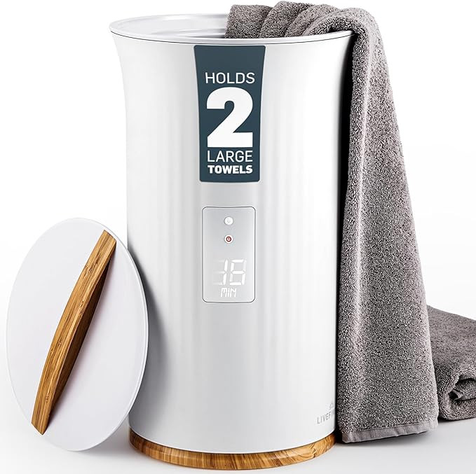 Live Fine Towel Warmer | Bucket Style Luxury Heater with LED Display, Adjustable Timer, Auto Shut... | Amazon (US)