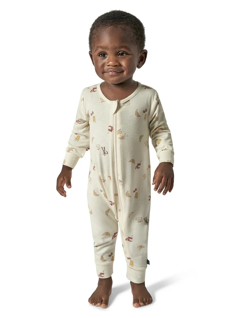 Modern Moments by Gerber Baby Neutral Super Soft Viscose Long Sleeve Coverall With Mitten Cuff, S... | Walmart (US)