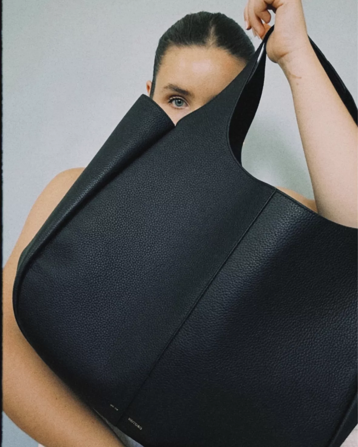 Emilia Large Logo Tote Bag - Black
