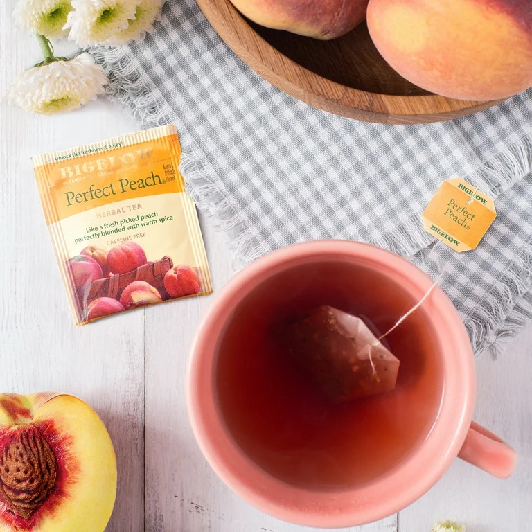 Bigelow Perfect Peach, Caffeine Free, Herbal Tea Bags, 20 Count | Walmart (US)
