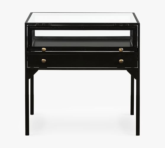 Harmon Rectangular Glass Top End Table (24") | Pottery Barn (US)