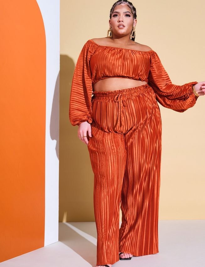 Drawstring Plisse Pant | Women's Plus Size Pants | ELOQUII | Eloquii