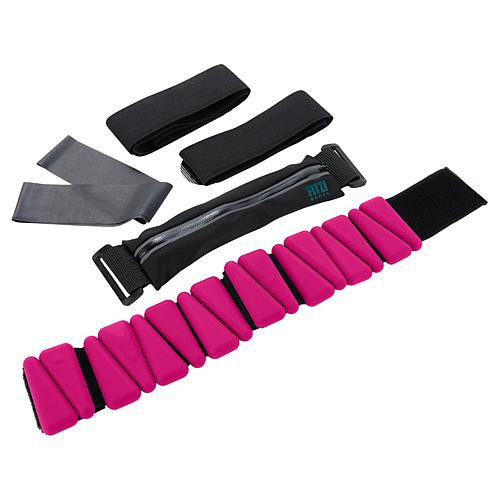 FitQuest Fitzi Bands Wrist Weights with Running Pouch - Pink | HSN
