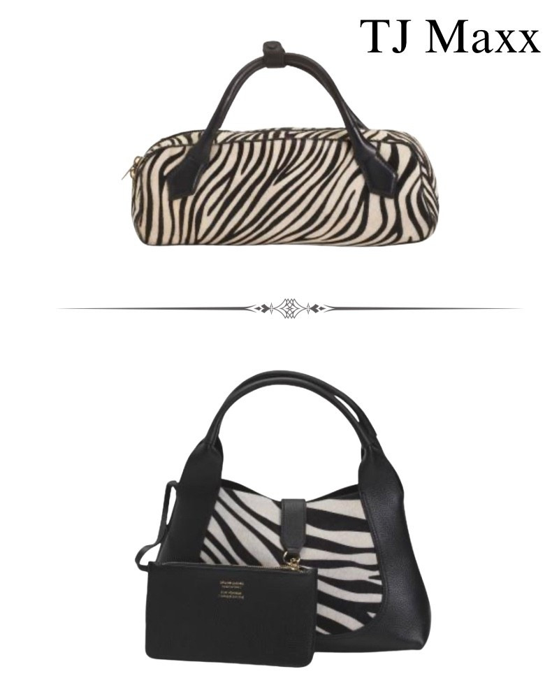 Zebra purses on sale at TJ Maxx, too, look for less, summer, winter, black, white.

#LTKSaleAlert
