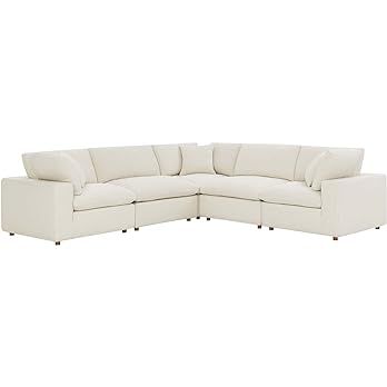 Modway Commix Modular Sofa, Corner Sectional, Light Beige Fabric | Amazon (US)