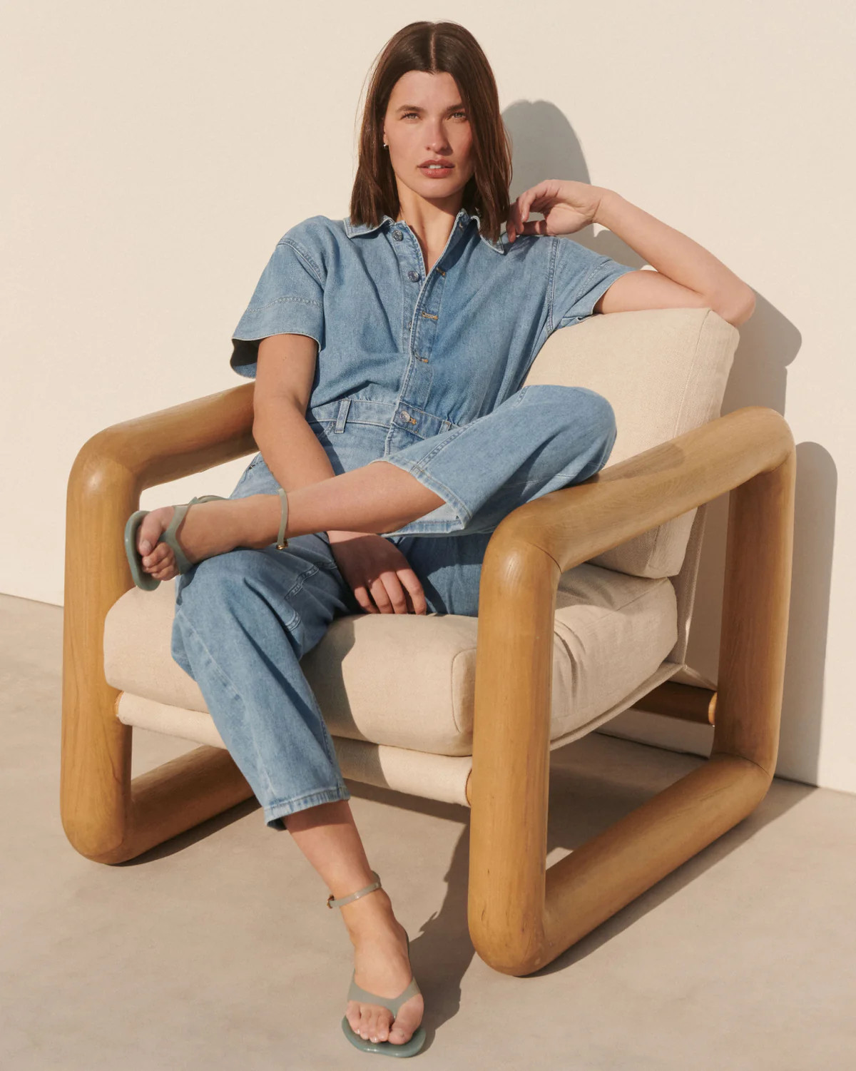 SPANXsupersmooth™ Authentic 360 LightweightDenim Barrel Leg Jumpsuit | Spanx