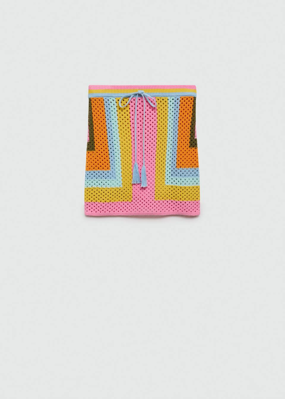 Kombinierter mini-häkelrock -  Damen | Mango Deutschland | MANGO (DE)