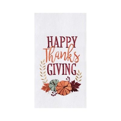 C&F Home Happy Thanksgiving Pumpkin Flour Sack Kitchen Dishtowel | Target