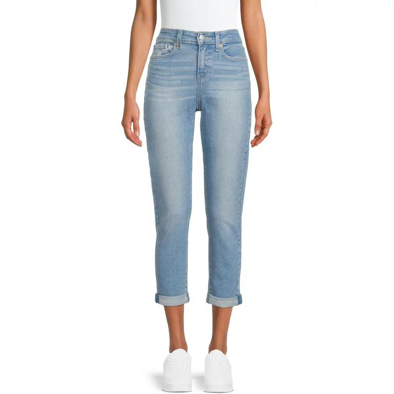 Signature by Levi Strauss & Co.™ Women's Mid Rise Slim Fit Boyfriend Jeans | Walmart (US)