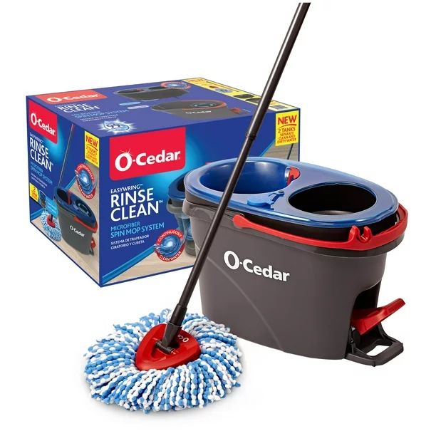 O-Cedar EasyWring RinseClean Spin Mop and Bucket System, Hands-Free System | Walmart (US)