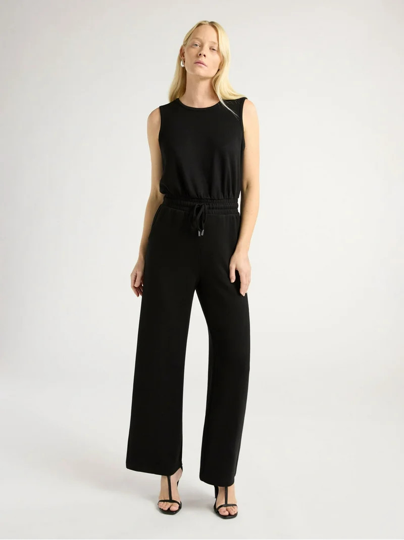 Scoop Women’s Ultimate ScubaKnit Racerback Wide Leg Jumpsuit, Sizes XS-XXL - Walmart.com | Walmart (US)