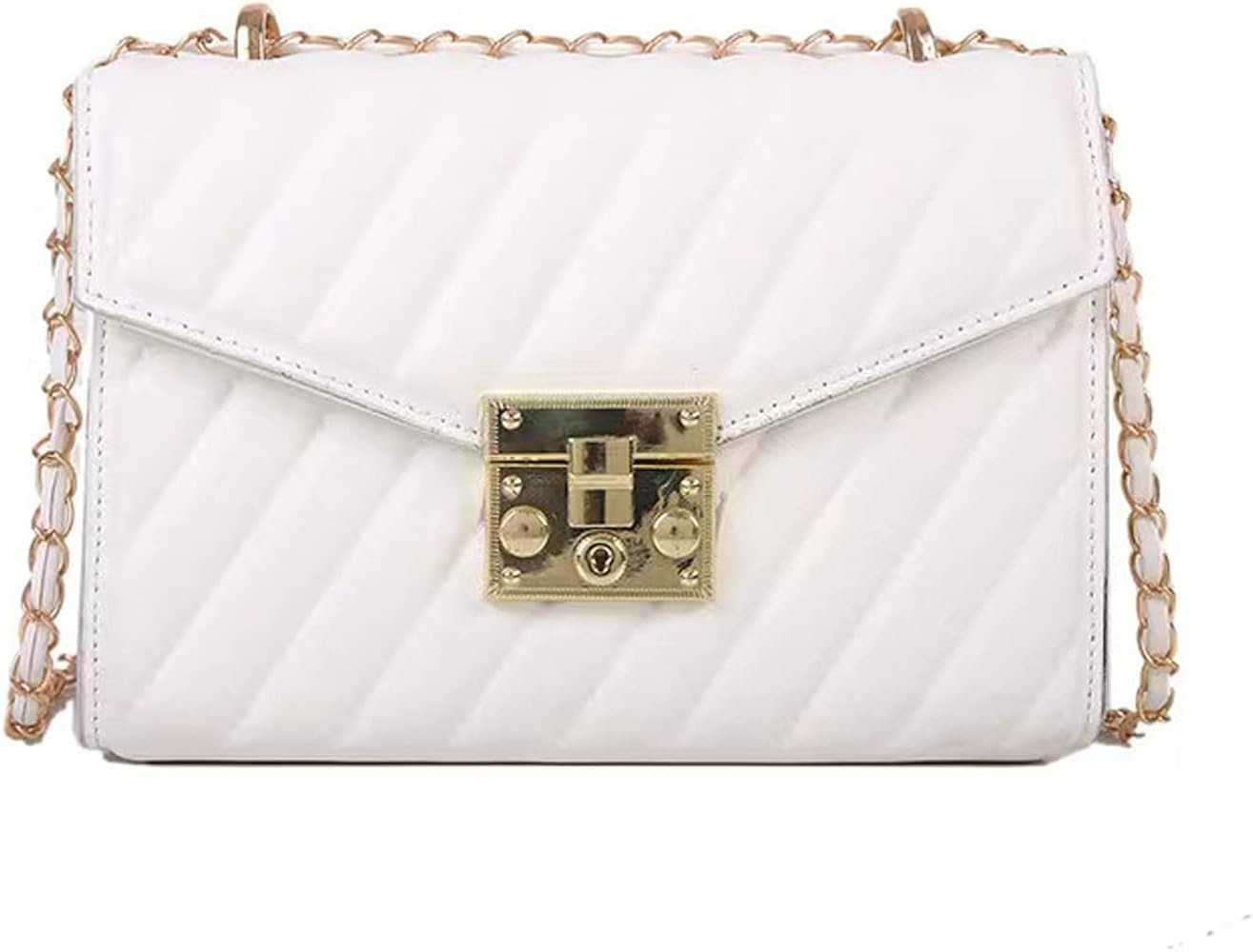 Studded Chain Bag for Women, Vegan Small Purse Messenger Shoulder Crossbody Rivet Handbag | Amazon (US)