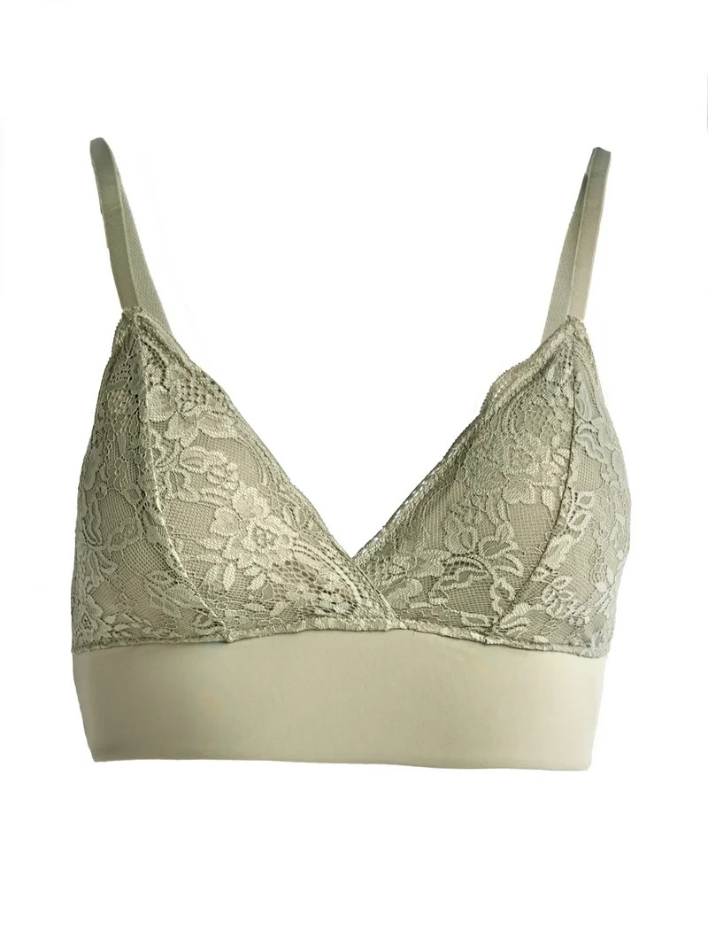 Joyspun Women's Micro and Lace Bralette, Sizes S-3XL | Walmart (US)