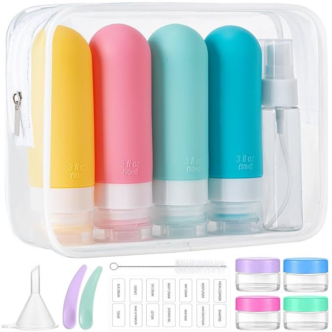 16pack Travel Bottles for Toiletries, TSA Approved LeakProof Squeezable Silicone Toiletry Contain... | Amazon (US)