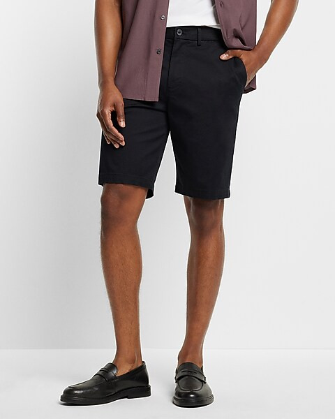 Solid 10" Hyper Stretch Chino Shorts | Express