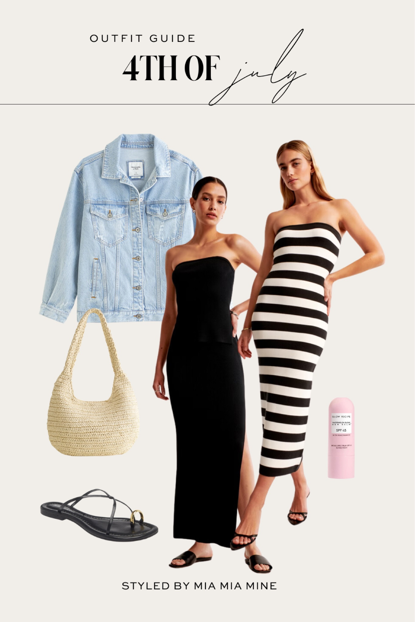 4th of July outfit / summer outfit ideas
Abercrombie knit dress
Abercrombie denim jacket 
Abercrombie hobo bag
Glow recipe sunscreen stick
Jeffrey Campbell sandals 

#LTKFindsUnder100 #LTKFindsUnder50 #LTKSeasonal