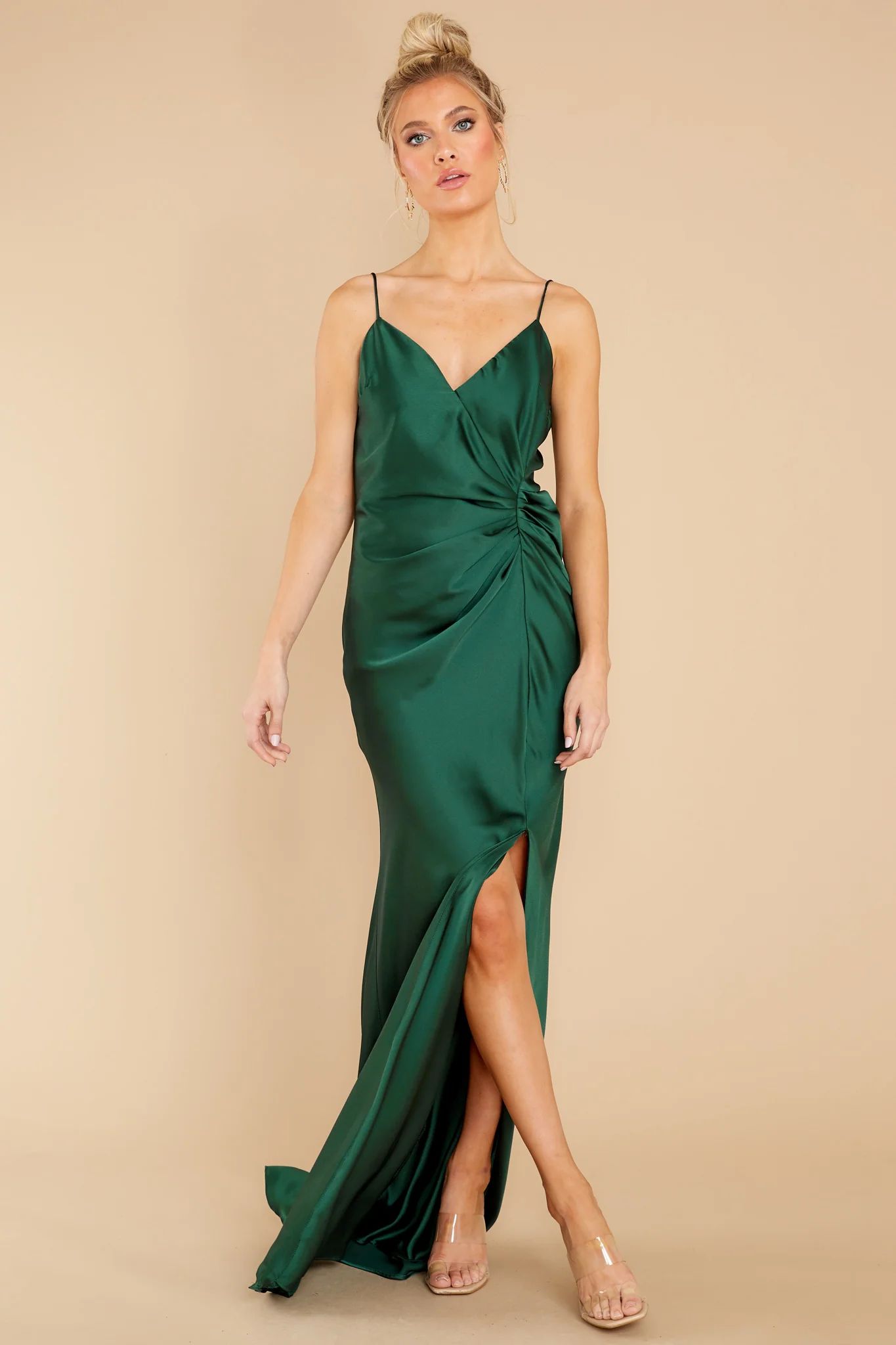 Dance Through The Night Hunter Green Maxi Dress | Red Dress 