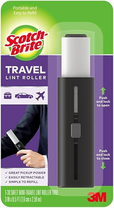 Scotch-Brite Mini Travel Lint Roller, Works Great On Pet Hair, 30 Sheets | Amazon (US)