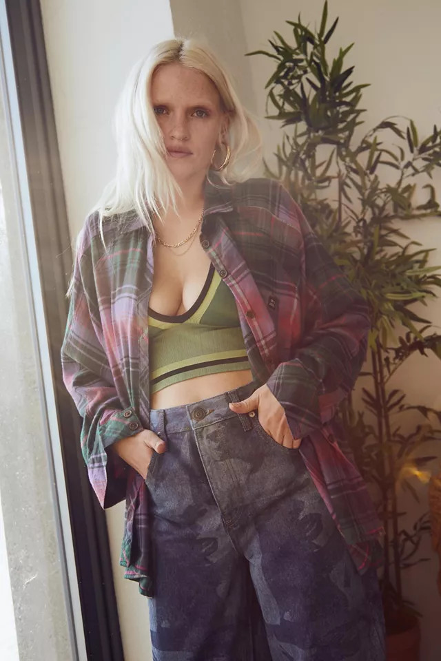 UO Brendan Purple Flannel Shirt | Urban Outfitters (US and RoW)